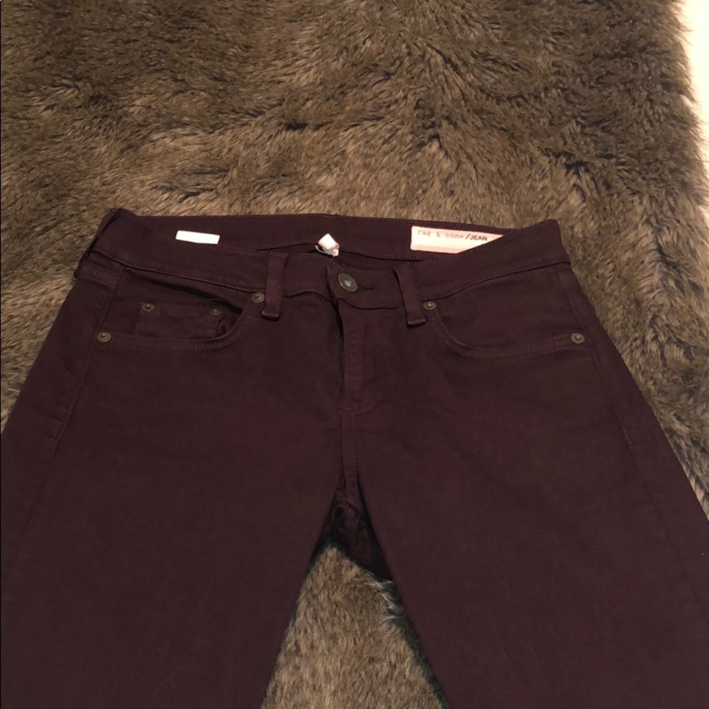 Rag & bone maroon jeans